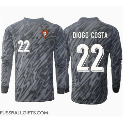 Portugal Diogo Costa #22 Torwart Fußballbekleidung Auswärtstrikot EM 2024 Langarm